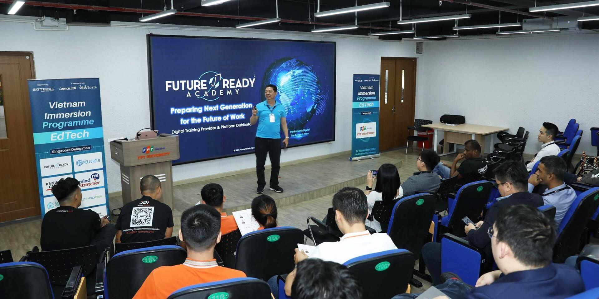 Future Ready Academy sharing how FPT can elevate its education program to the next level with EdTech solutions. (Photo: JDI)