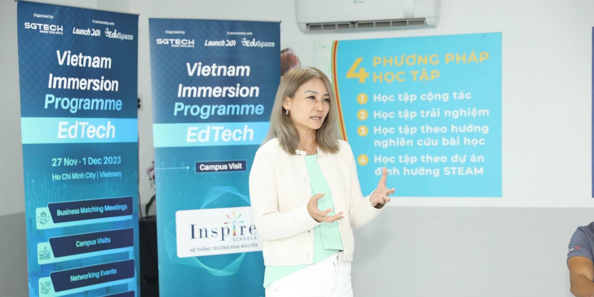 Schoolber presenting EdTech solution to Inspire Schools (Photo: JDI)