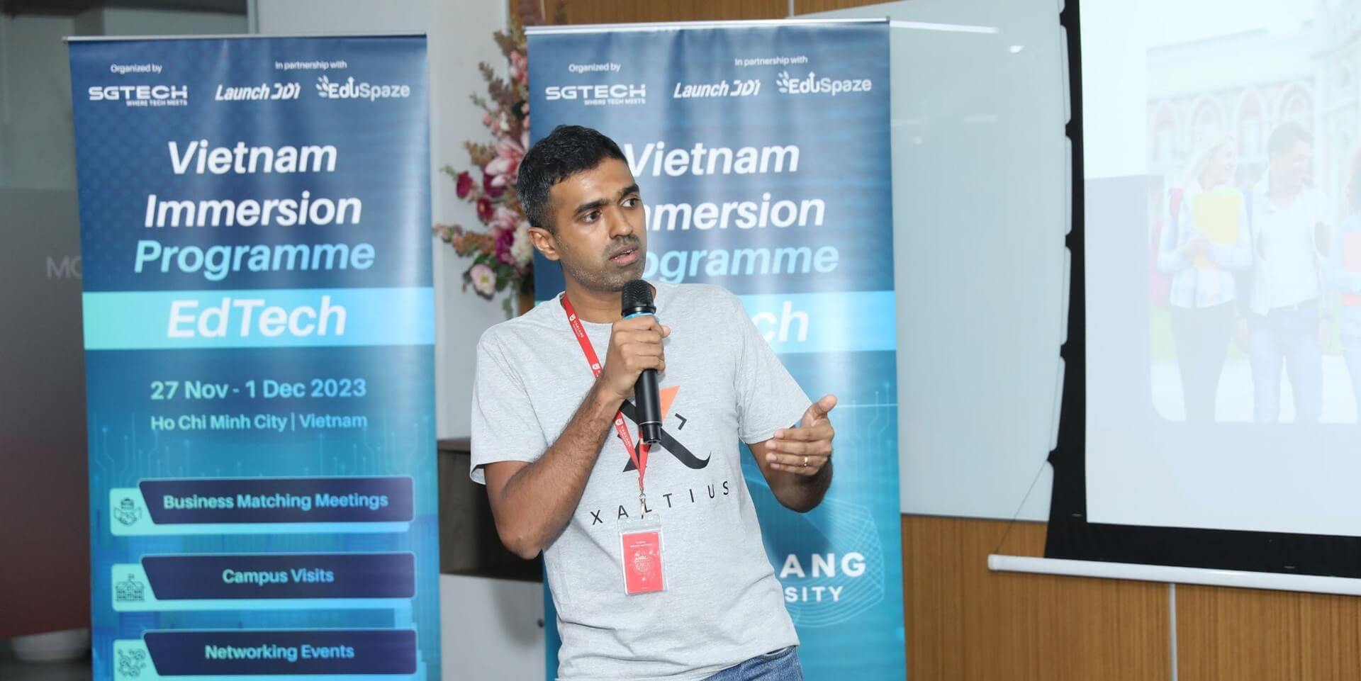 Xaltius presenting their EdTech solution (Photo: JDI)
