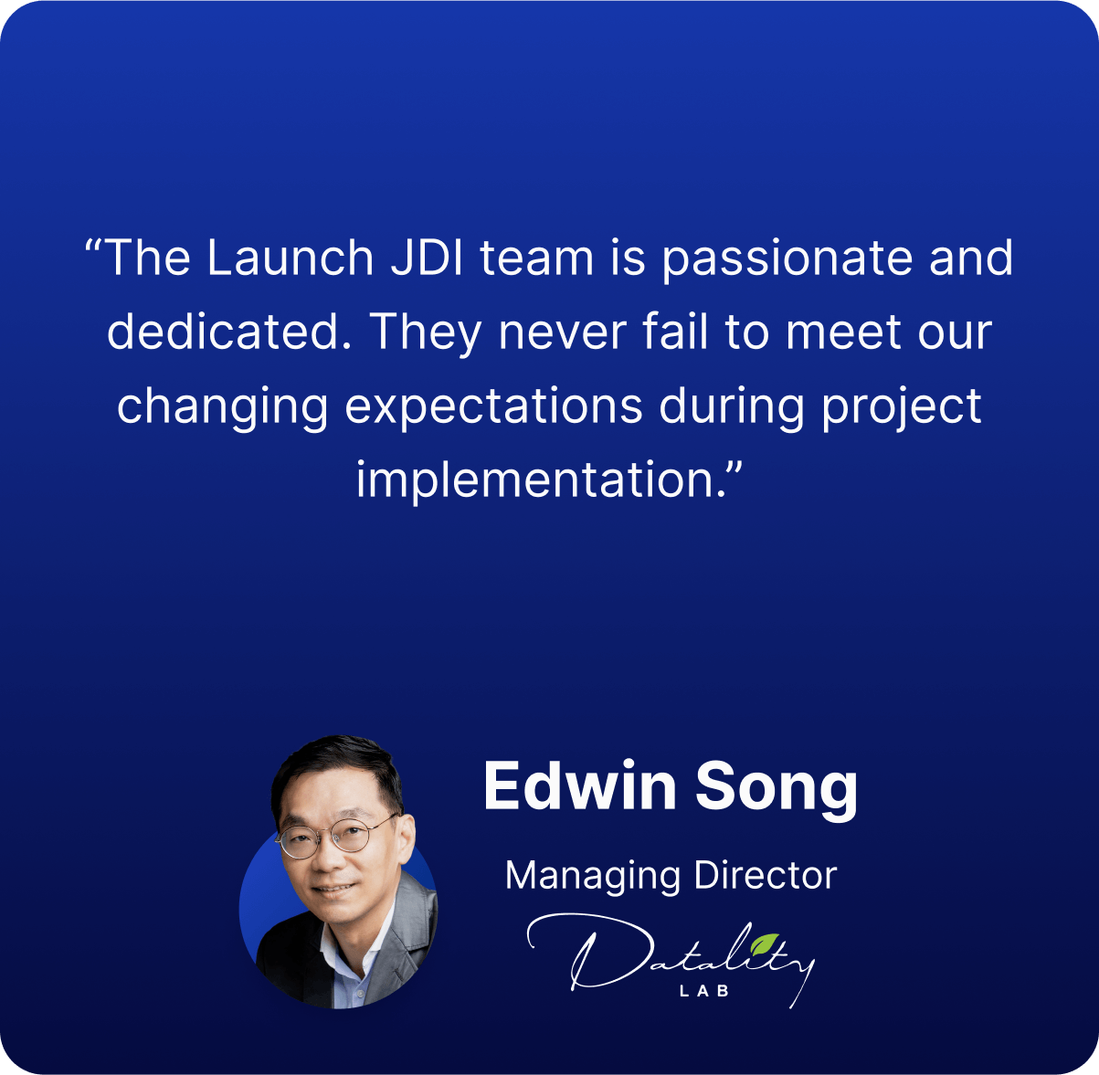 Launch JDI_Datality Lab