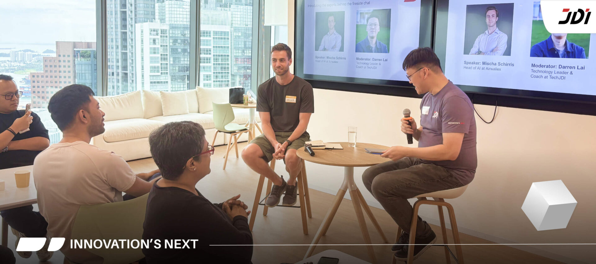 Mr. Darren Lai sharing insights with the founders on how to move from idea to implementation. (Photo_ JDI)